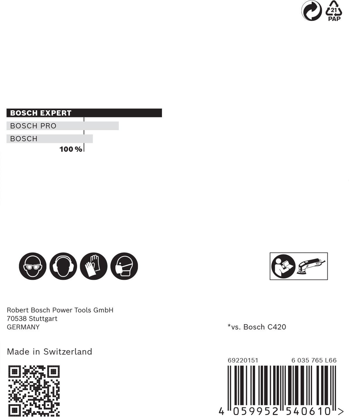 Malla de lija EXPERT M480 para lijadoras delta de 93 mm, G 320, 5 unidades