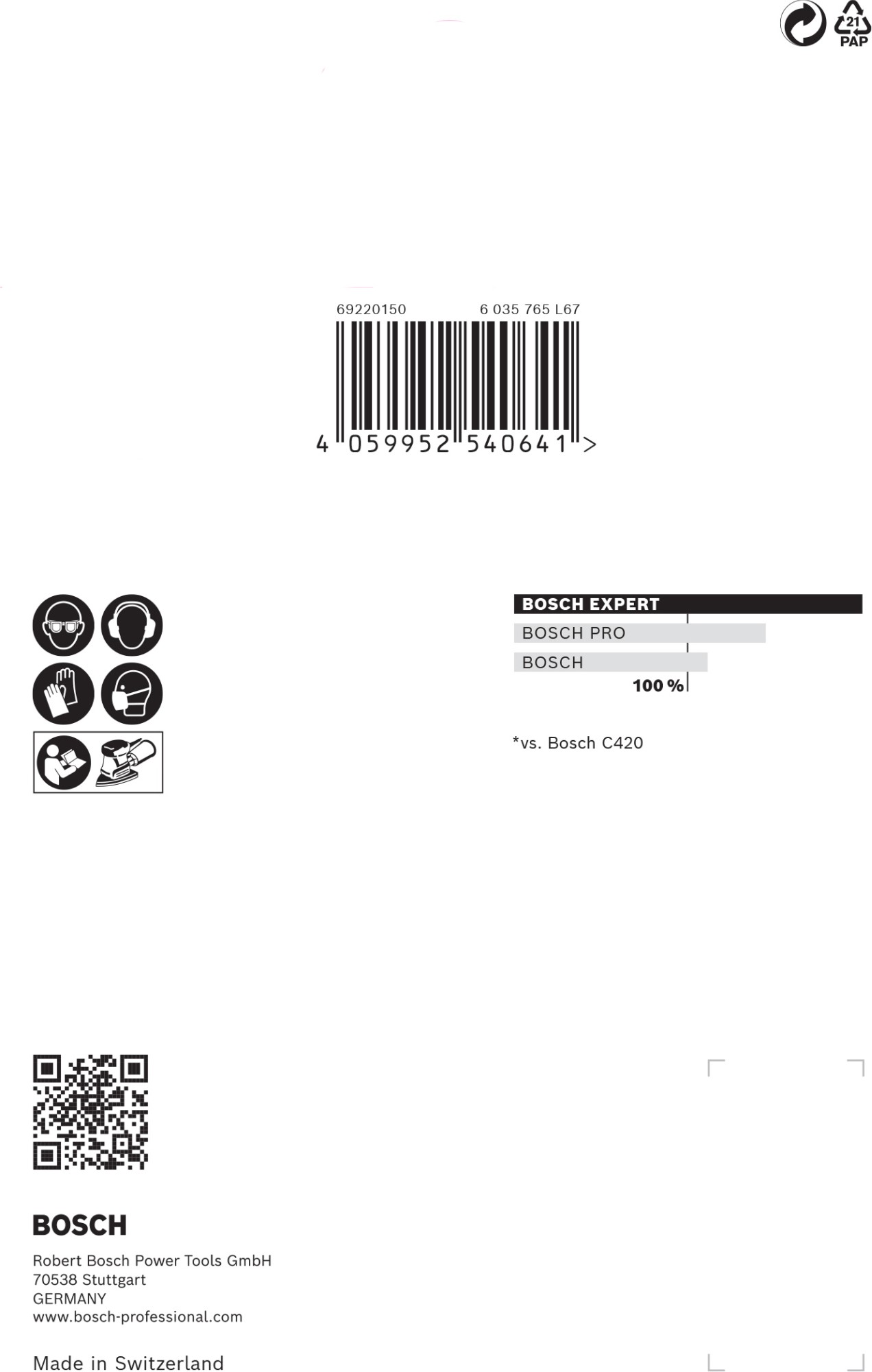 Malla de lija EXPERT M480 para multilijadoras de 100 x 150 mm, G 100, 10 unidades