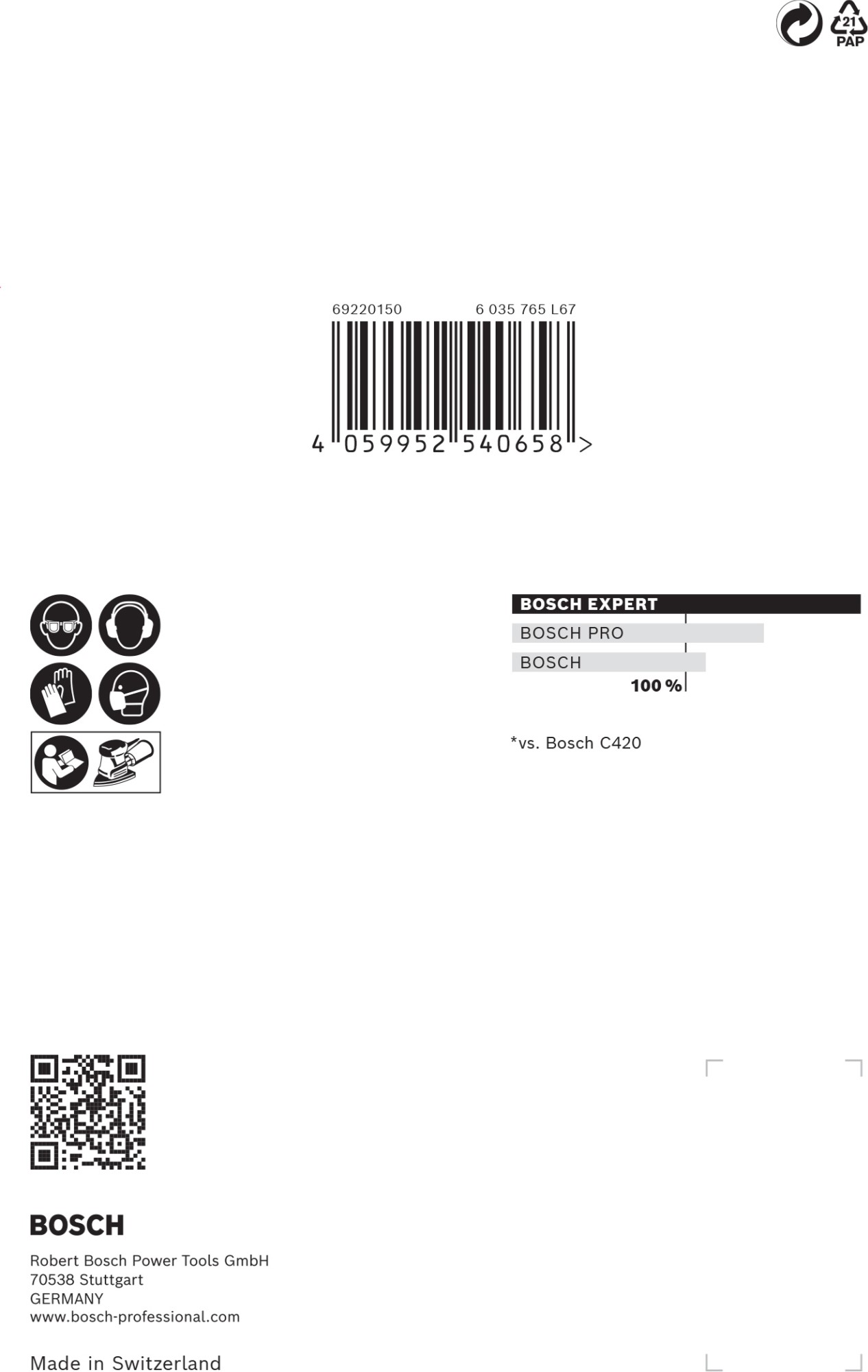 Malla de lija EXPERT M480 para multilijadoras de 100 x 150 mm, G 120, 10 unidades