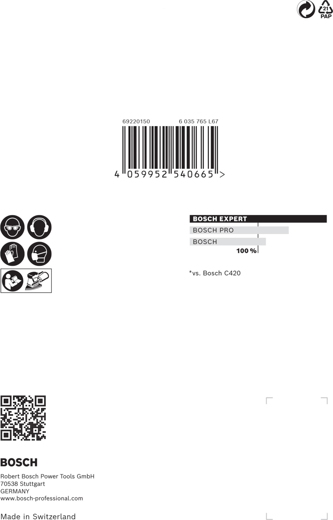 Malla de lija EXPERT M480 para multilijadoras de 100 x 150 mm, G 150, 10 unidades