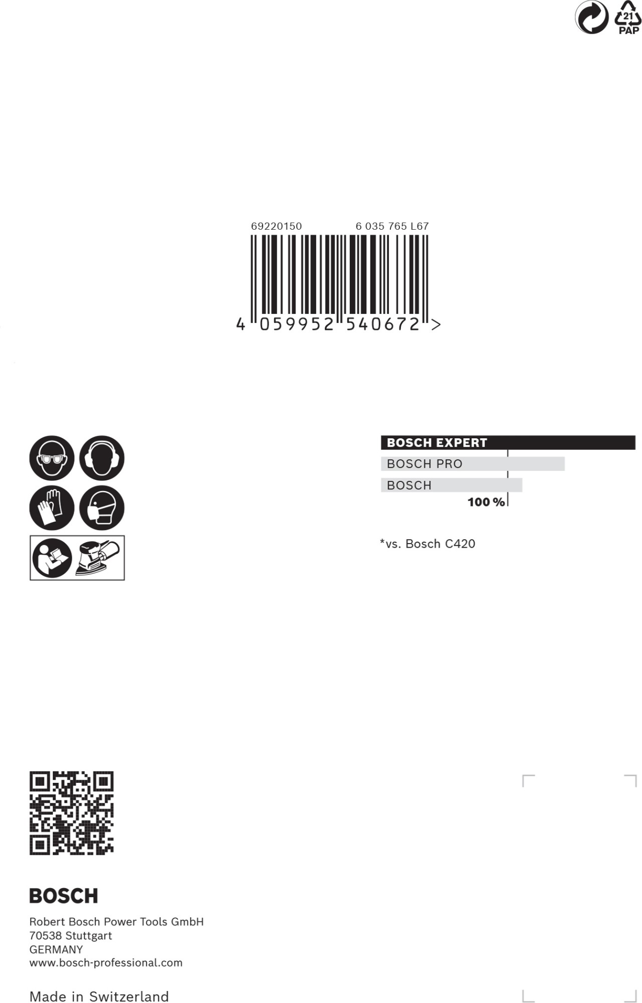 Malla de lija EXPERT M480 para multilijadoras de 100 x 150 mm, G 180, 10 unidades