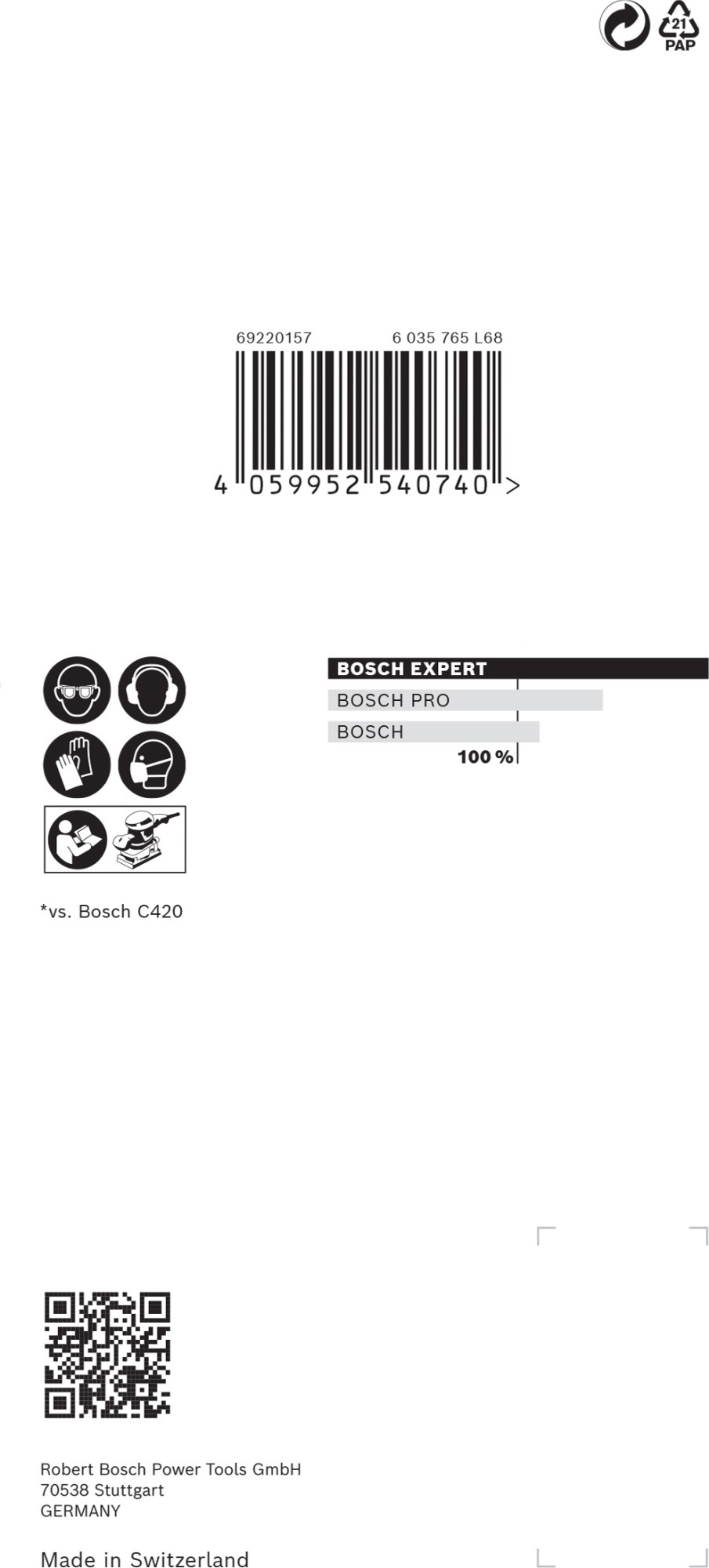 Malla de lija EXPERT M480 para lijadoras orbitales de 80 x 133 mm, G 120, 10 unidades