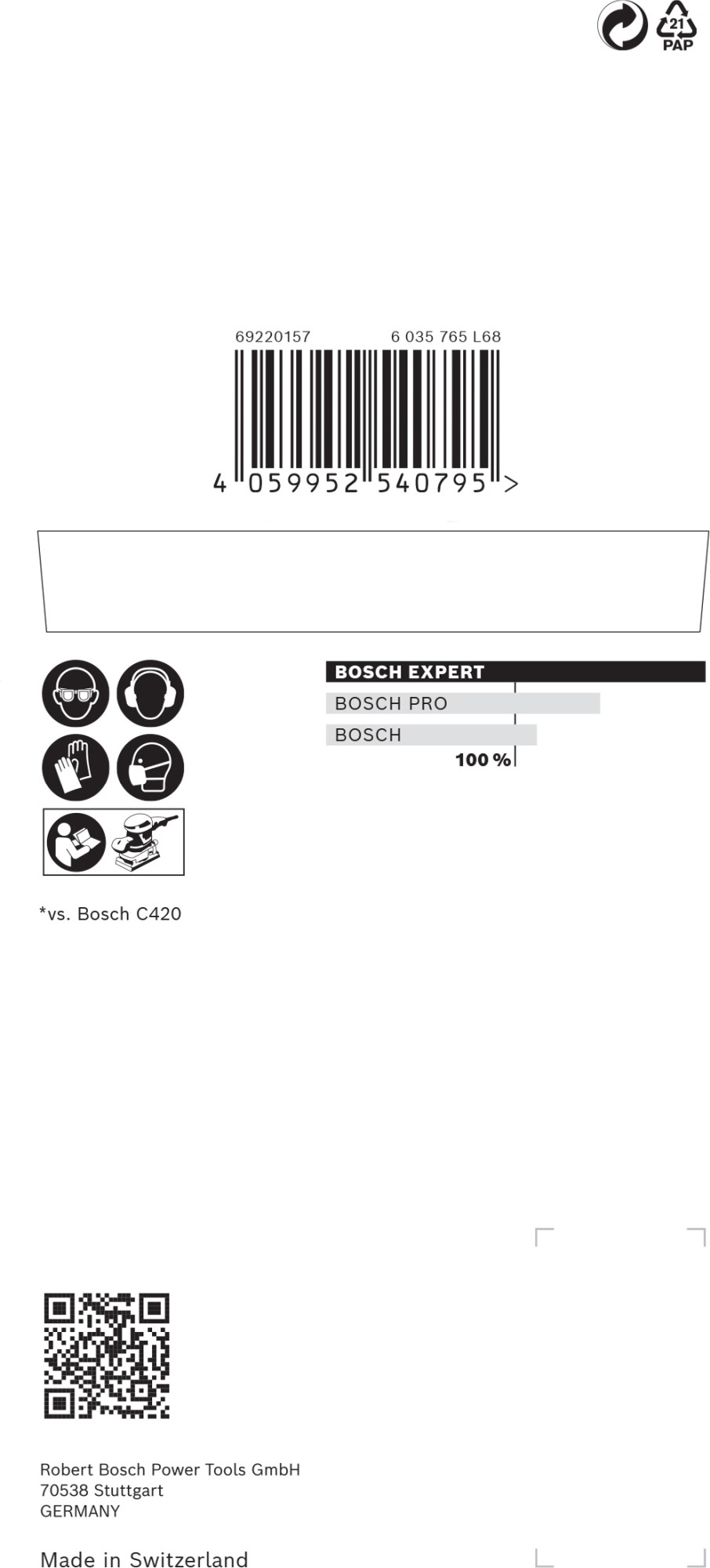 Malla de lija EXPERT M480 para lijadoras orbitales de 80 x 133 mm, G 320, 10 unidades