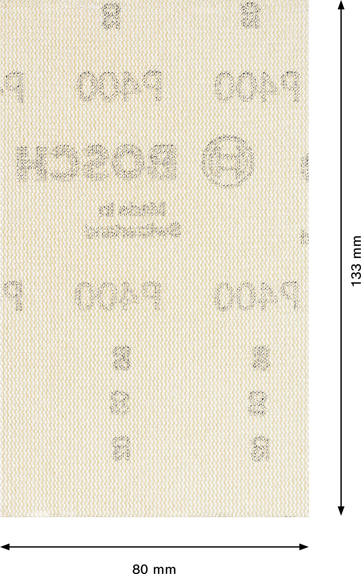 Malla de lija EXPERT M480 para lijadoras orbitales de 80 x 133 mm, G 400, 10 unidades