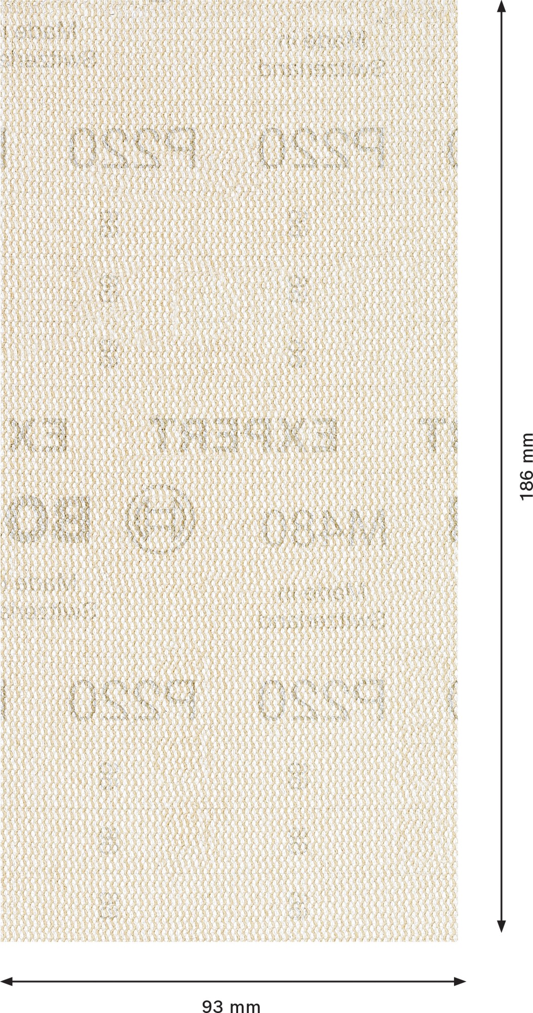 Malla de lija EXPERT M480 para lijadoras orbitales de 93 x 186 mm, G 220, 10 unidades