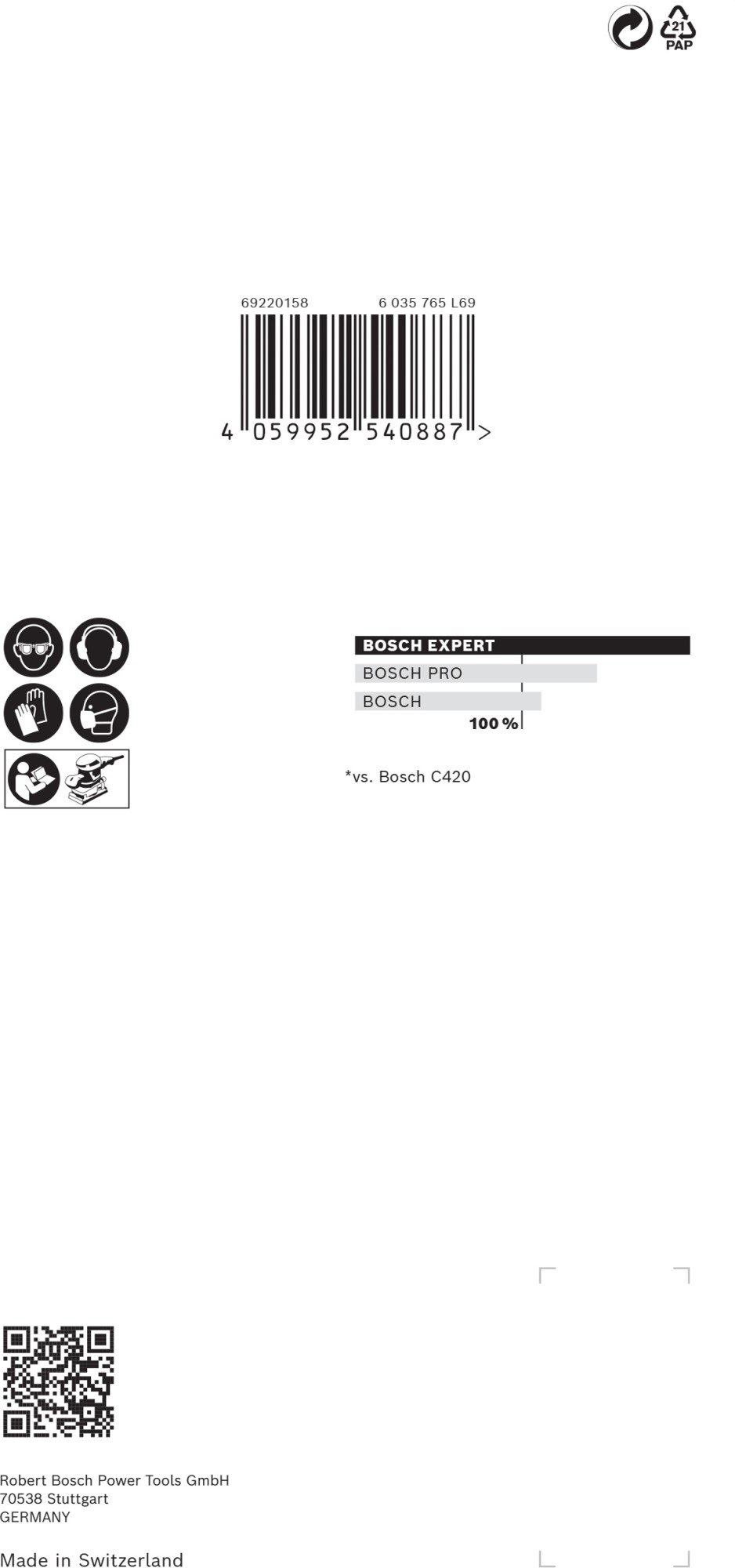 Malla de lija EXPERT M480 para lijadoras orbitales de 93 x 186 mm, G 320, 10 unidades