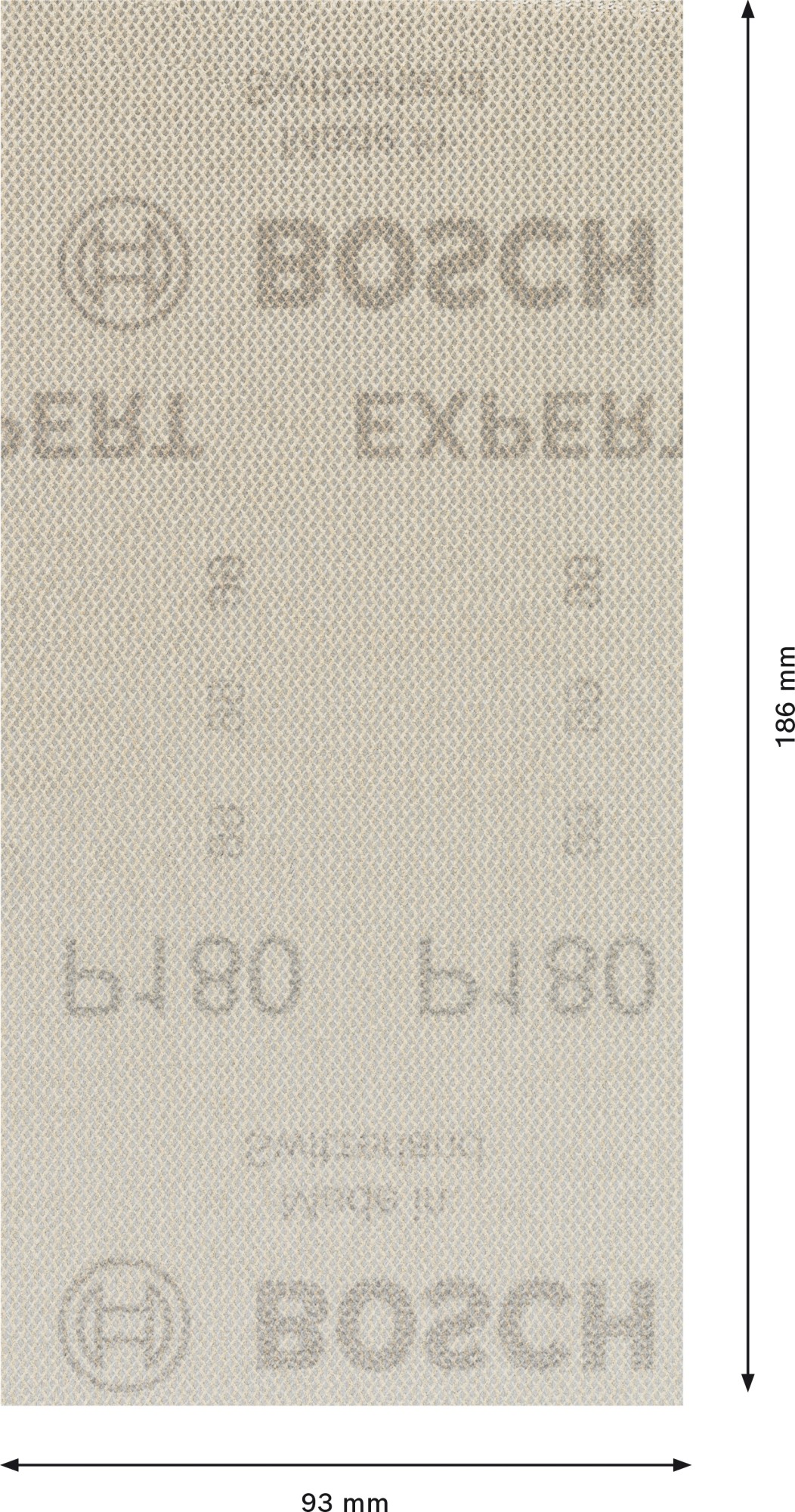 Malla de lija EXPERT M480 para lijadoras orbitales de 93 x 186 mm, G 180, 50 unidades