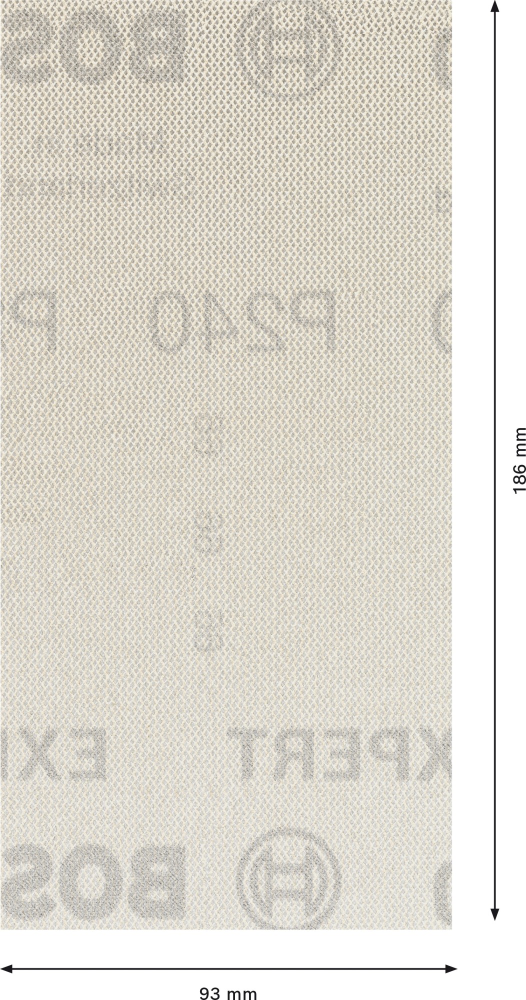 Malla de lija EXPERT M480 para lijadoras orbitales de 93 x 186 mm, G 240, 50 unidades