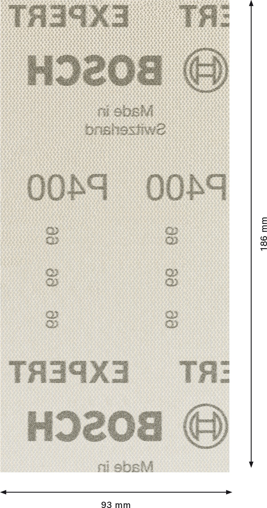 Malla de lija EXPERT M480 para lijadoras orbitales de 93 x 186 mm, G 400, 50 unidades