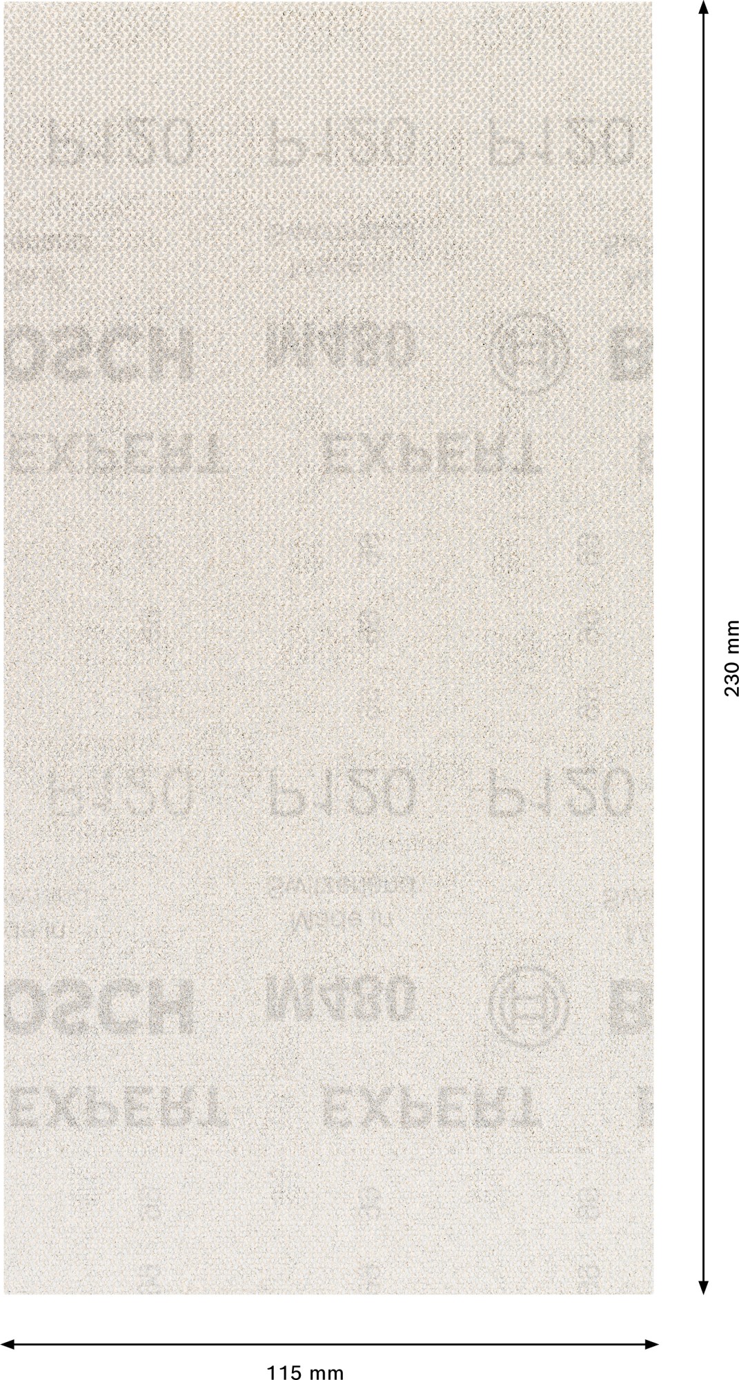 Malla de lija EXPERT M480 para lijadoras orbitales de 115 x 230 mm, G 120, 10 unidades