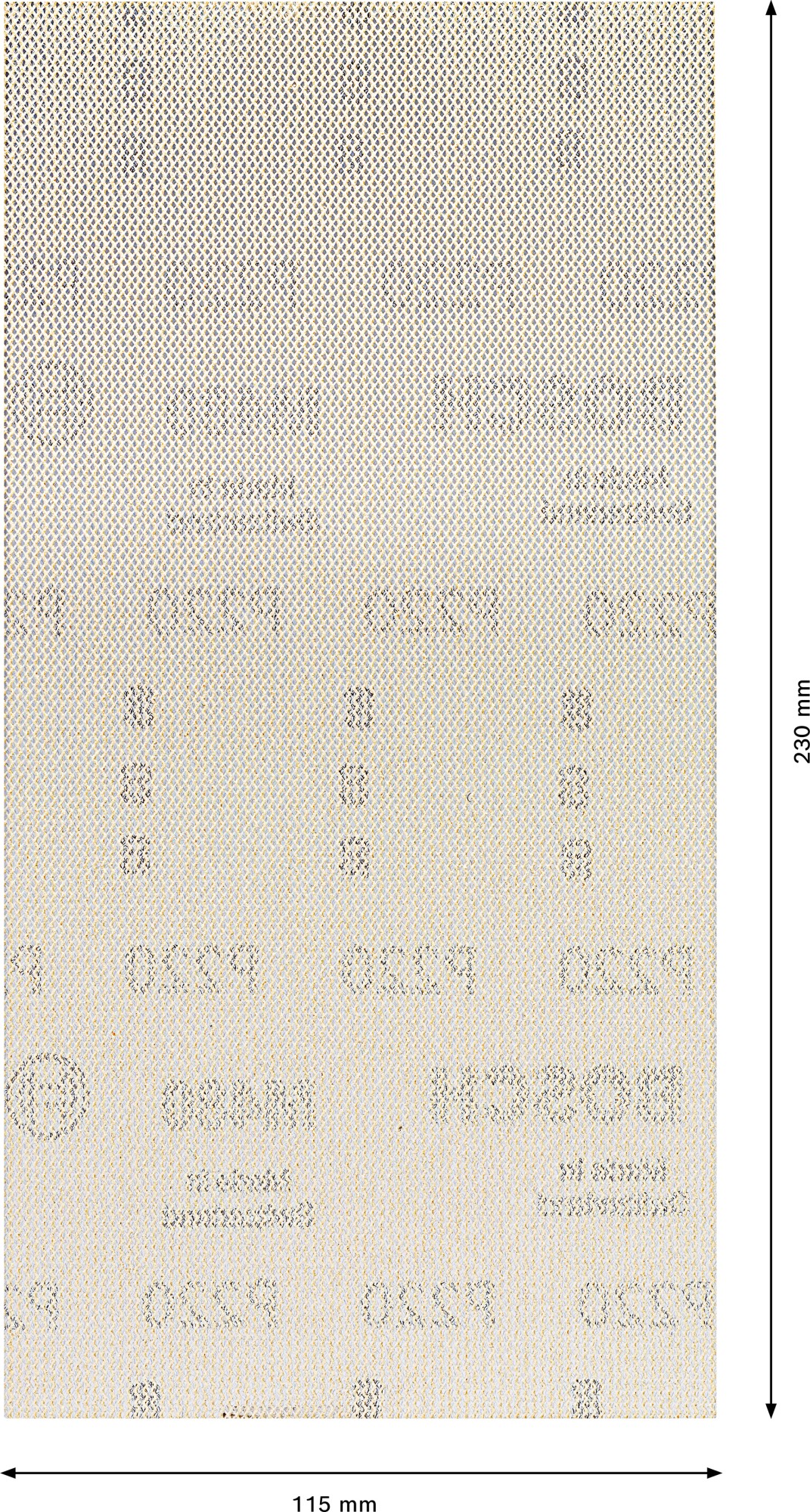 Malla de lija EXPERT M480 para lijadoras orbitales de 115 x 230 mm, G 220, 10 unidades
