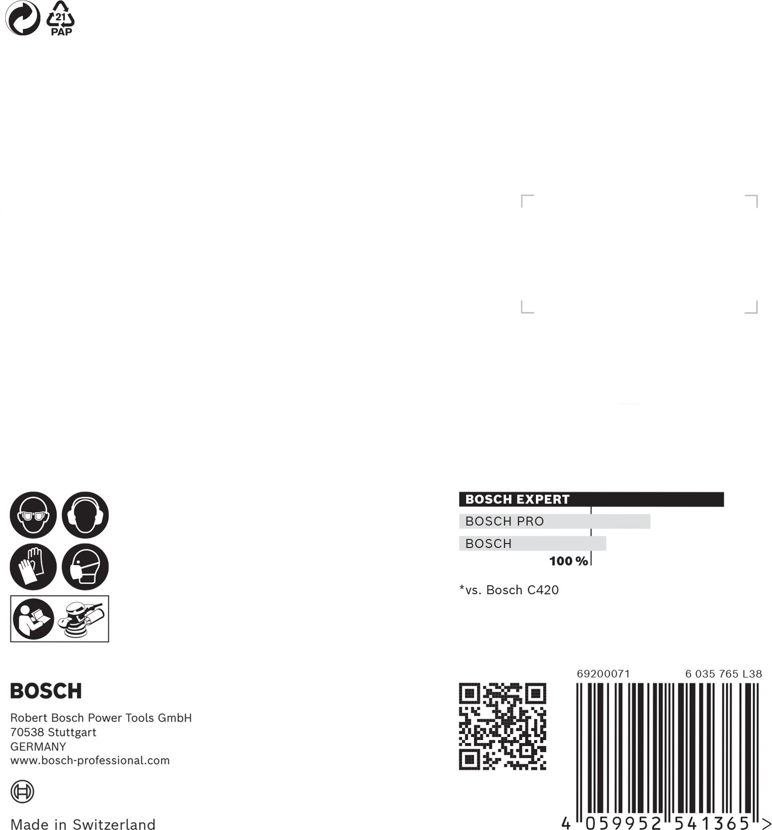 Papel de lija EXPERT C470 con 8 orificios para lijadoras excéntricas de 115 mm, G 180, 5 unidades