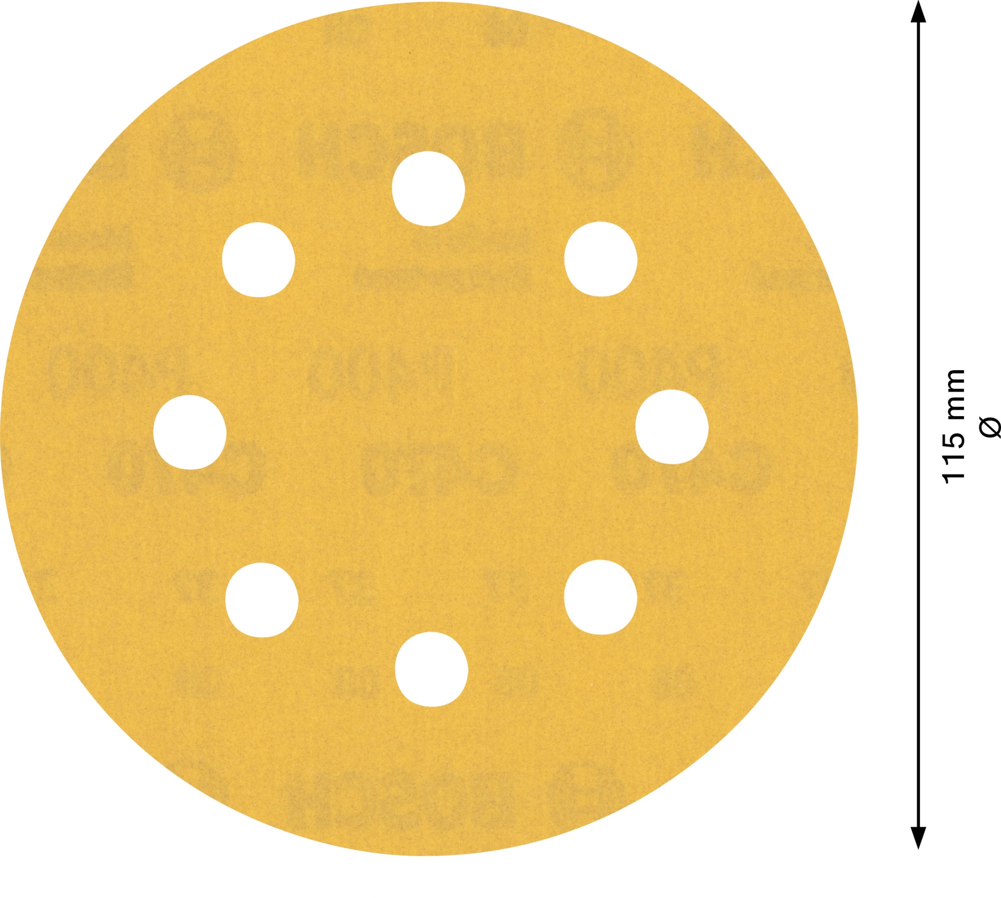 Papel de lija EXPERT C470 con 8 orificios para lijadoras excéntricas de 115 mm, G 400, 5 unidades