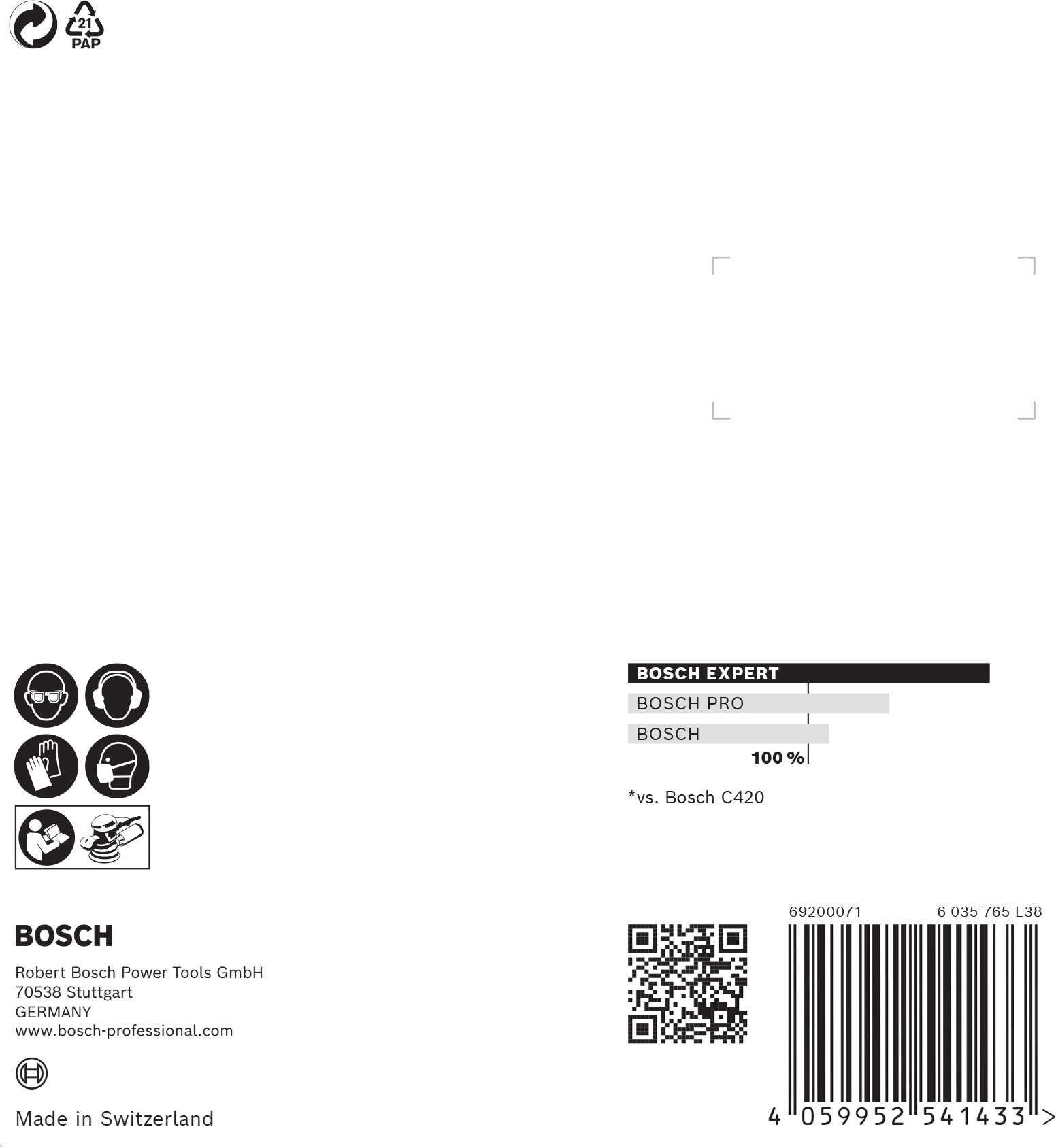 Papel de lija EXPERT C470 con 8 orificios para lijadoras excéntricas de 125 mm, G 80, 5 unidades