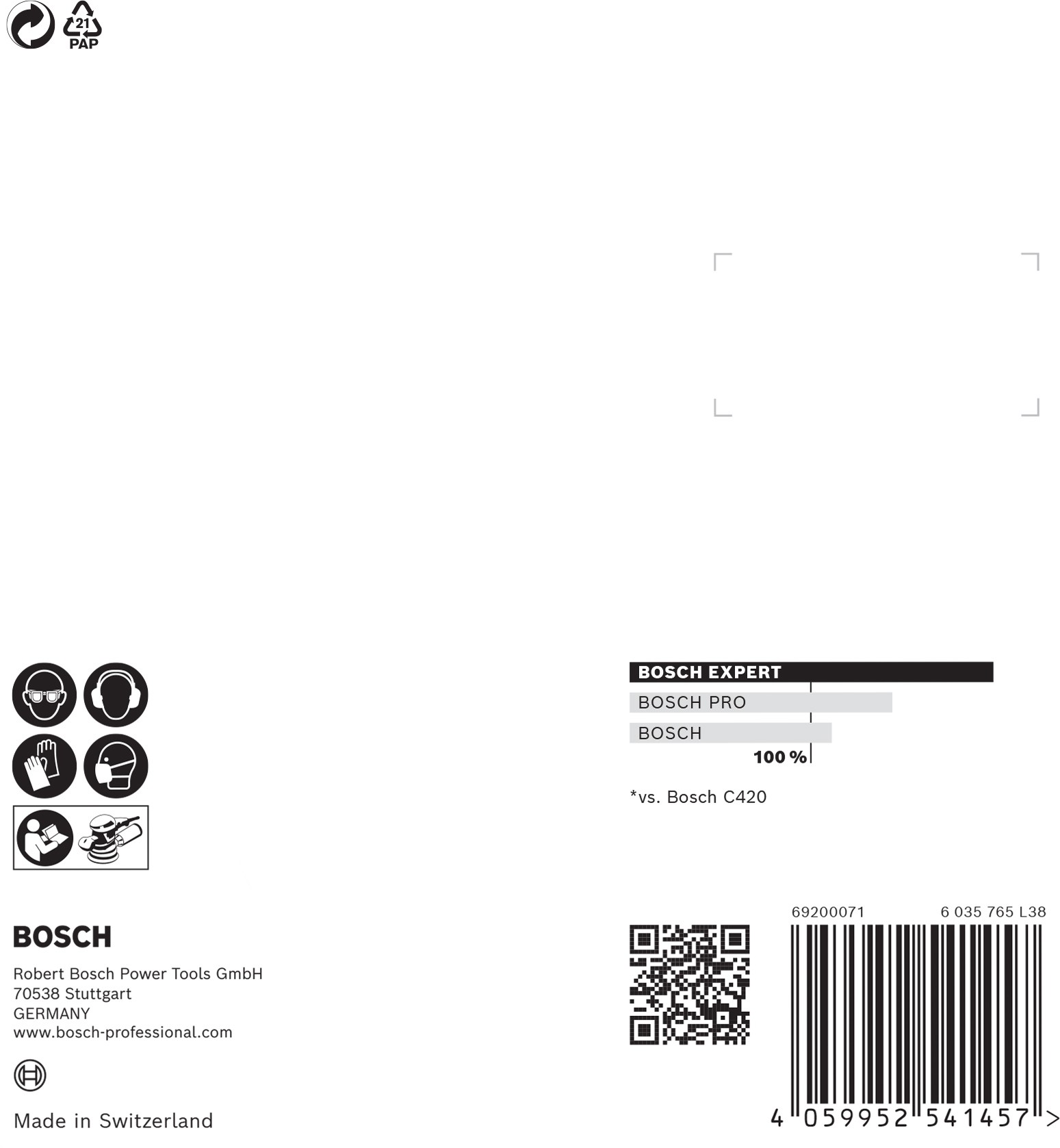 Papel de lija EXPERT C470 con 8 orificios para lijadoras excéntricas de 125 mm, G 120, 5 unidades