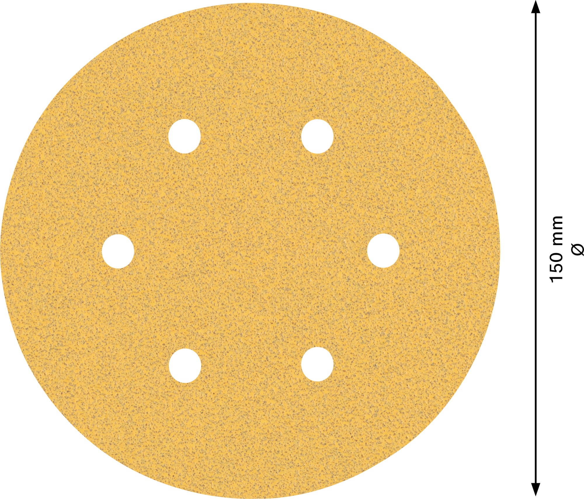 Papel de lija EXPERT C470 con 6 orificios para lijadoras excéntricas de 150 mm, G 80, 5 unidades