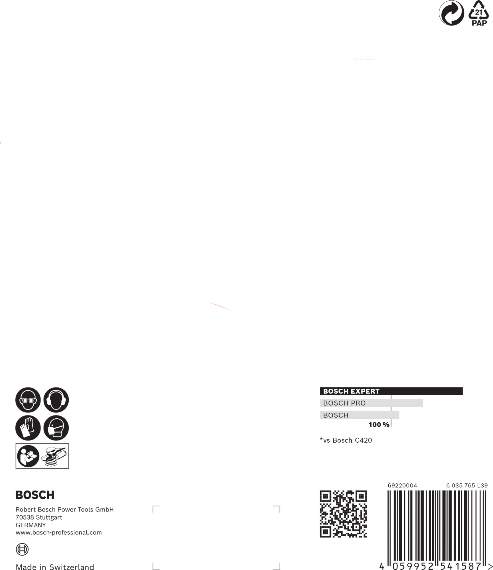 Papel de lija EXPERT C470 con 6 orificios para lijadoras excéntricas de 150 mm, G 320, 5 unidades