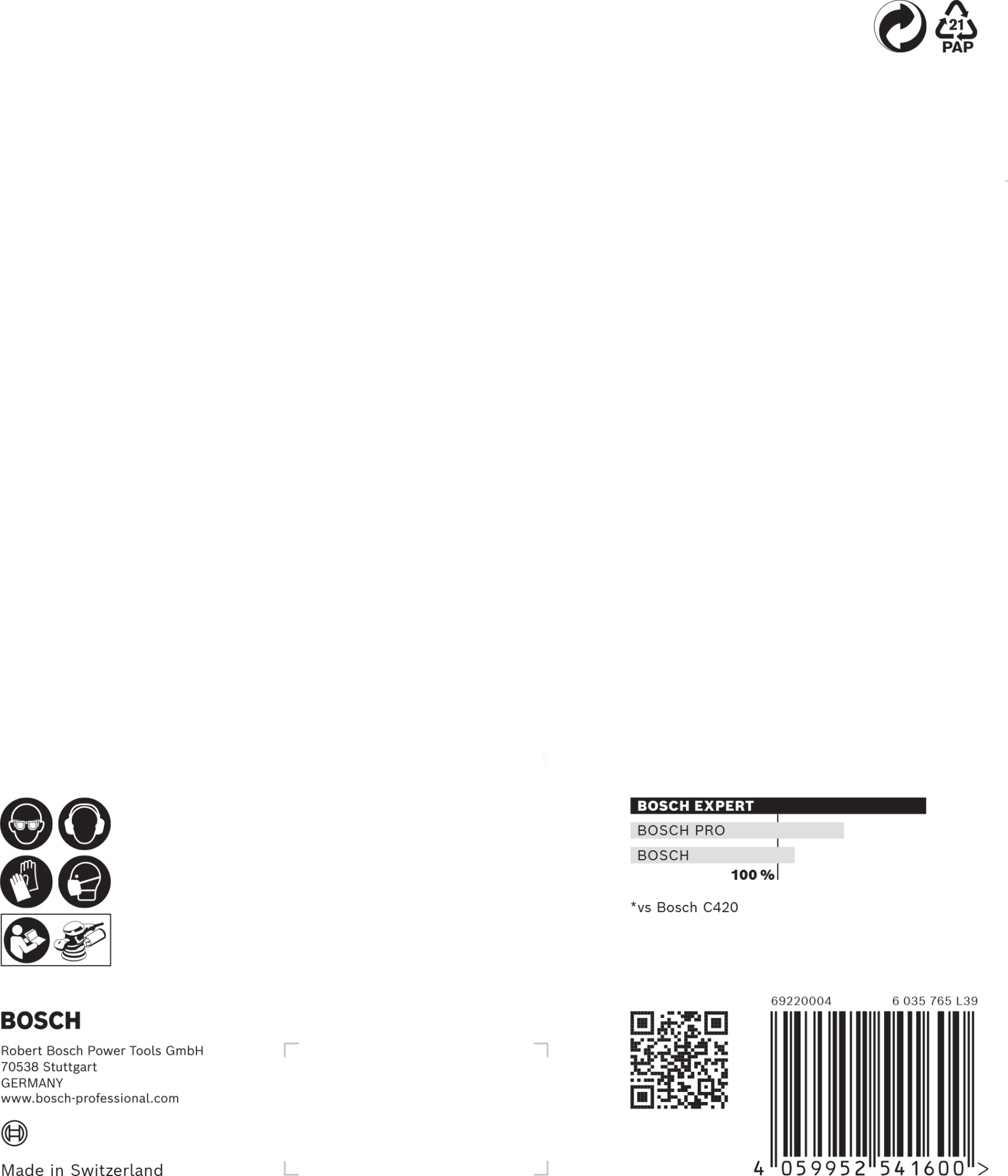 Set de papel de lija EXPERT C470 para lijadoras excéntricas de 150 mm, 6 orificios, G 60/120/240 6 unidades