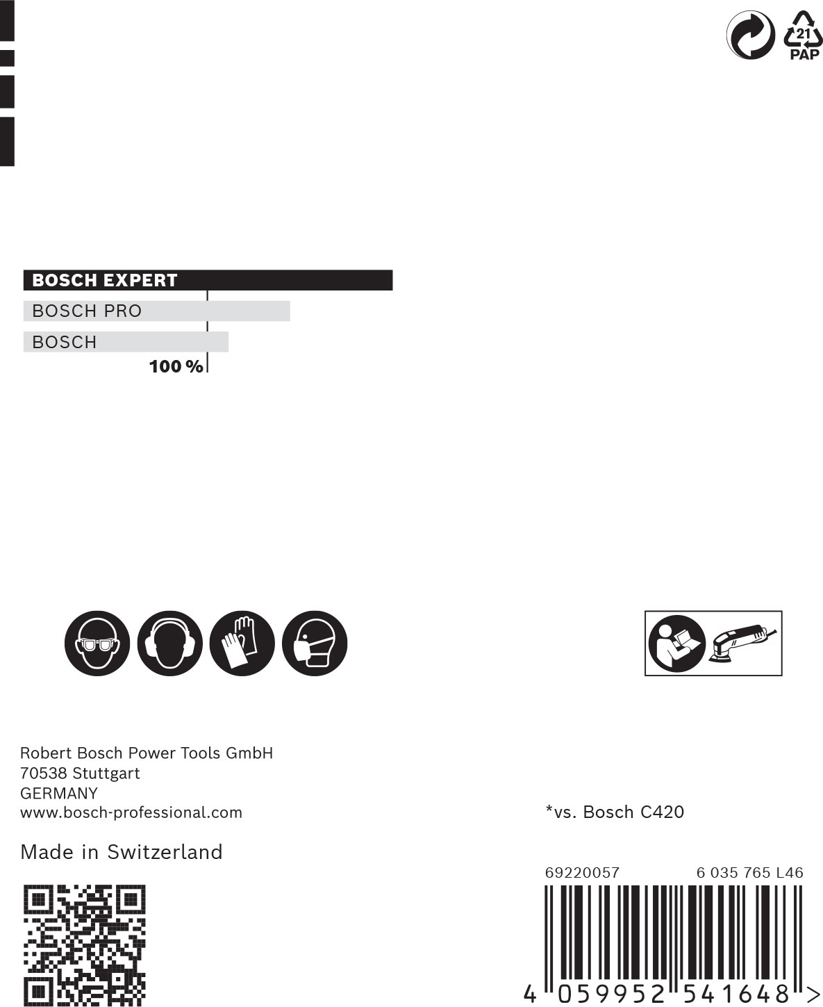 Papel de lija EXPERT C470 para lijadoras delta de 93 mm, G 100, 5 unidades