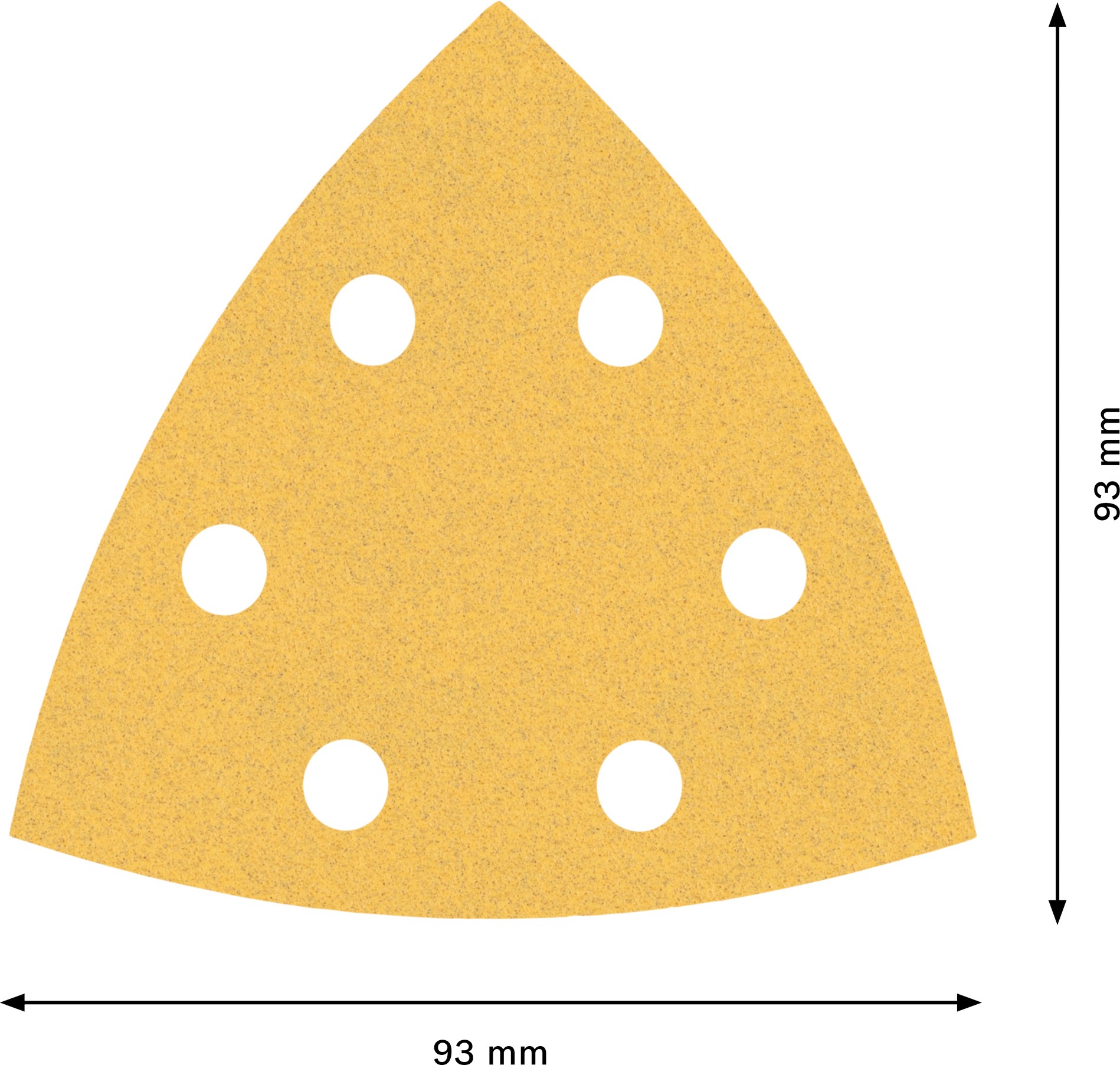 Papel de lija EXPERT C470 para lijadoras delta de 93 mm, G 120, 5 unidades