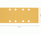 Papel de lija EXPERT C470 con 8 orificios para lijadoras orbitales 93 x 230 mm, G 80 10 unidades