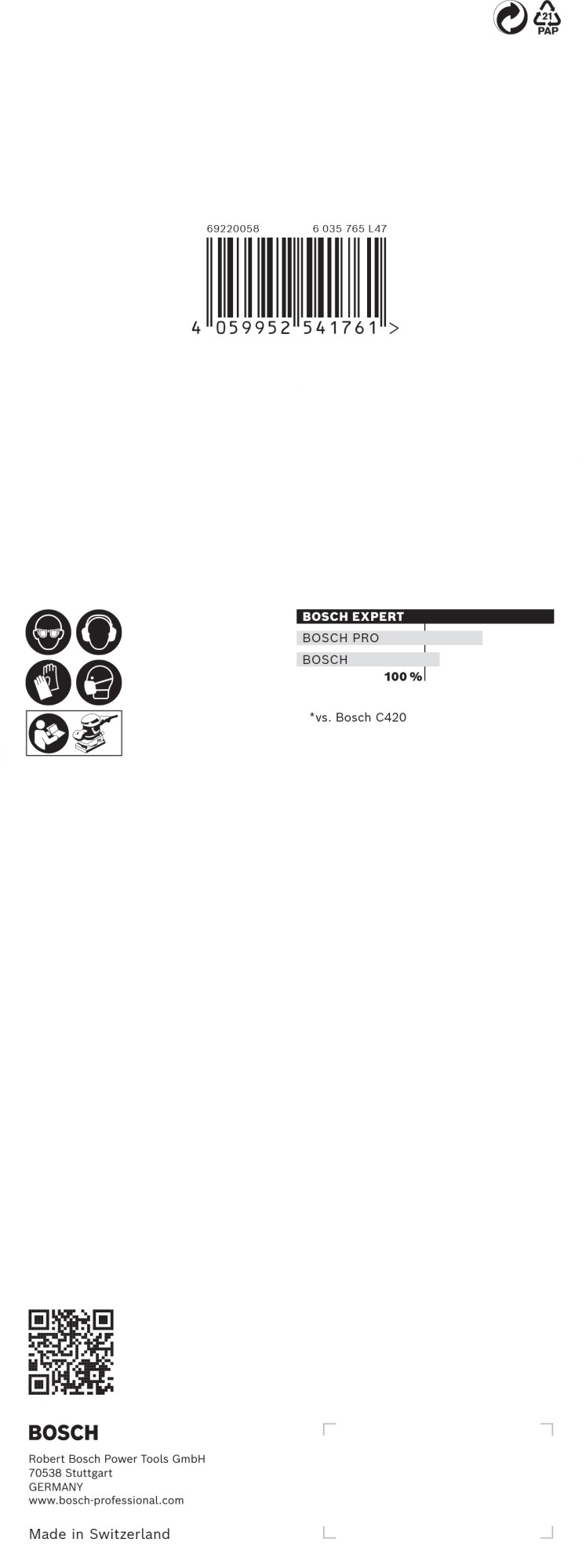 Papel de lija EXPERT C470 con 8 orificios para lijadoras orbitales 93 x 230 mm, G 240 10 unidades