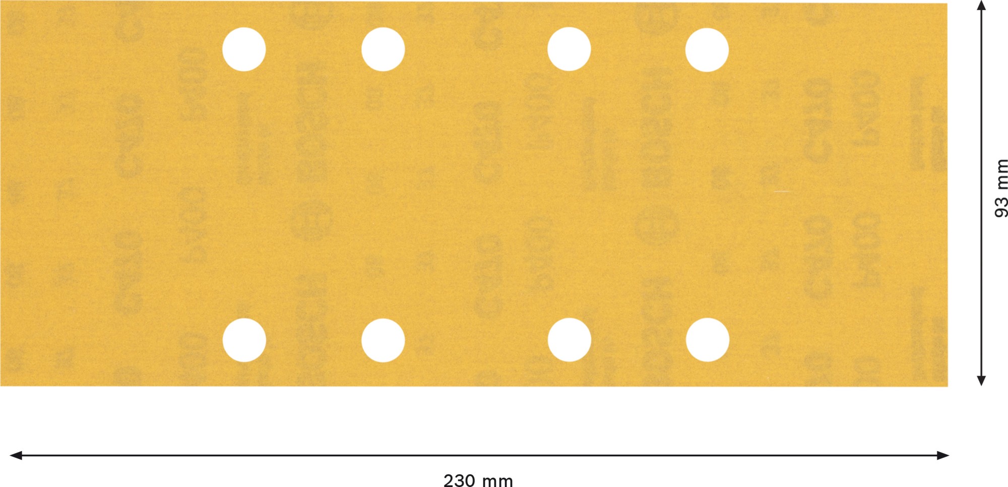 Papel de lija EXPERT C470 con 8 orificios para lijadoras orbitales 93 x 230 mm, G 400 10 unidades