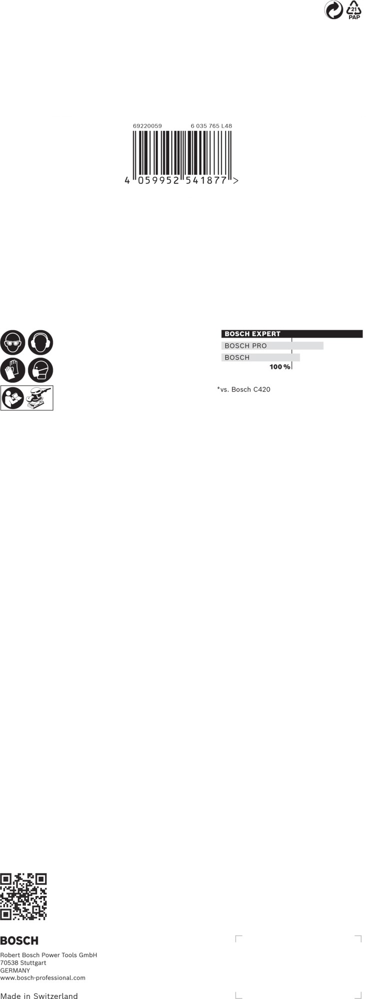 Papel de lija EXPERT C470 con 14 orificios para lijadoras orbitales 115 x 280 mm, G 120 10 unidades