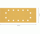 Papel de lija EXPERT C470 con 14 orificios para lijadoras orbitales 115 x 280 mm, G 180 10 unidades