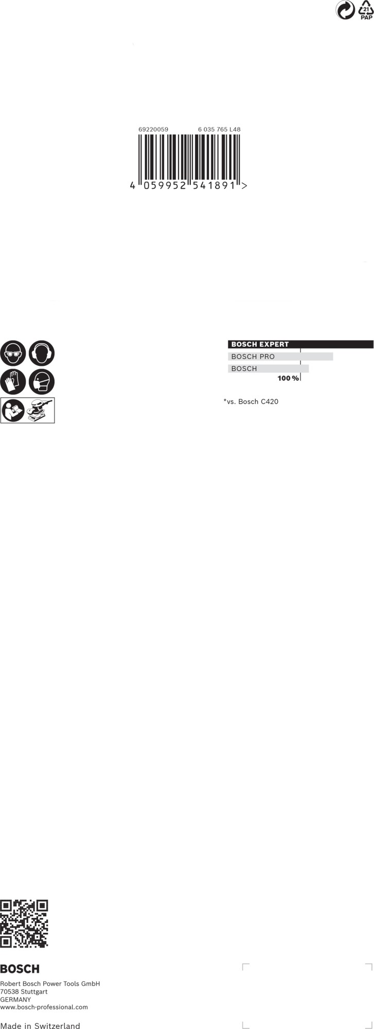 Papel de lija EXPERT C470 con 14 orificios para lijadoras orbitales 115 x 280 mm, G 240 10 unidades