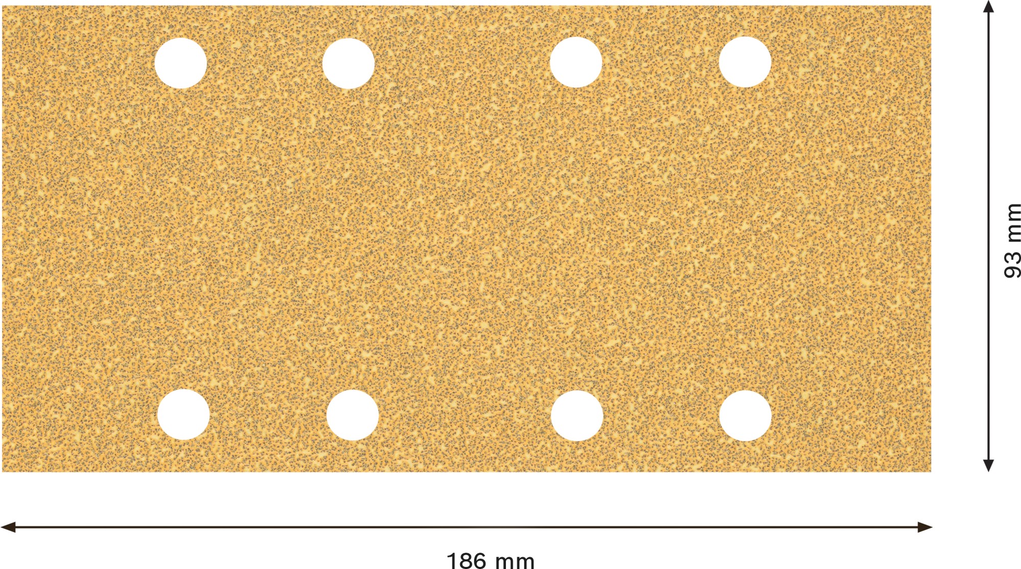 Papel de lija EXPERT C470 con 8 orificios para lijadoras orbitales 93 x 186 mm, G 40 10 unidades