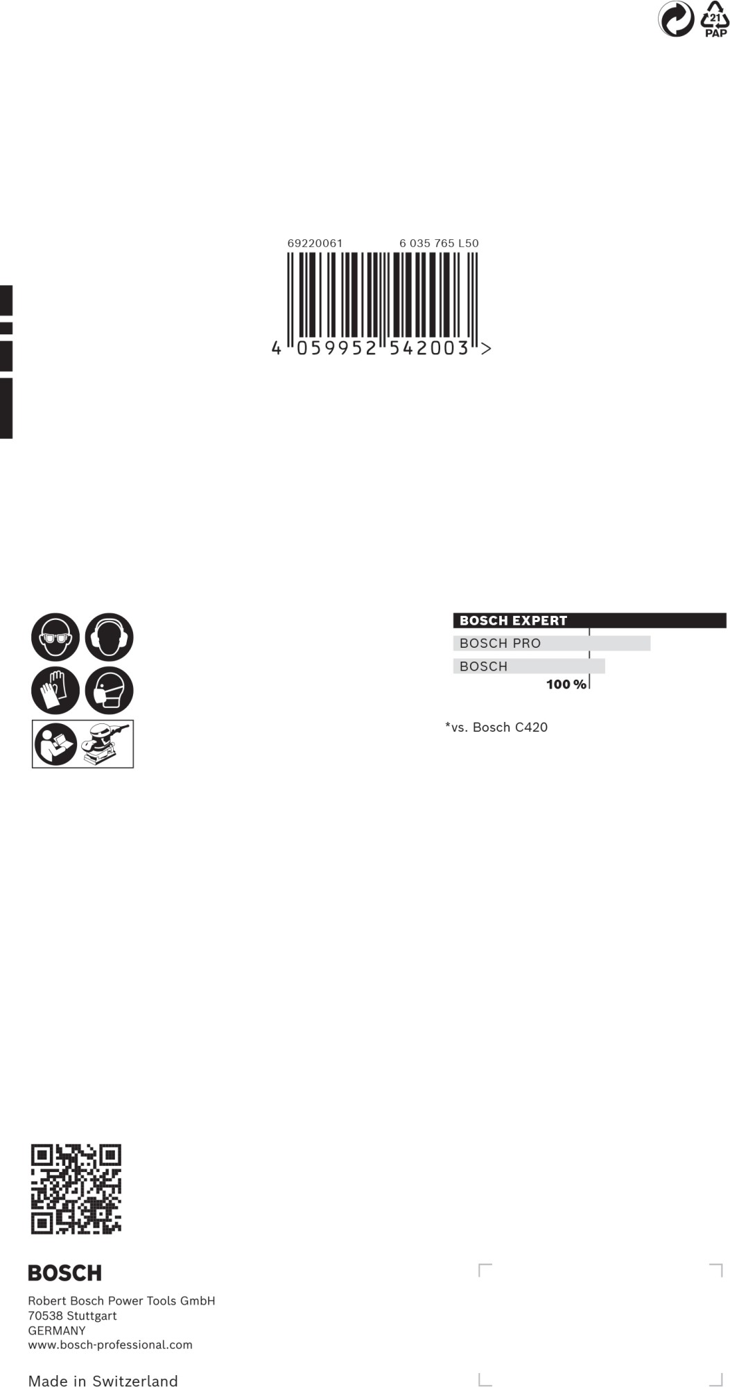 Papel de lija EXPERT C470 con 14 orificios para lijadoras orbitales 115 x 230 mm, G 80 10 unidades