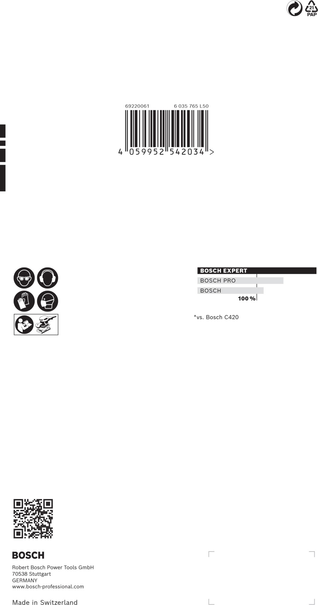 Papel de lija EXPERT C470 con 14 orificios para lijadoras orbitales 115 x 230 mm, G 240 10 unidades