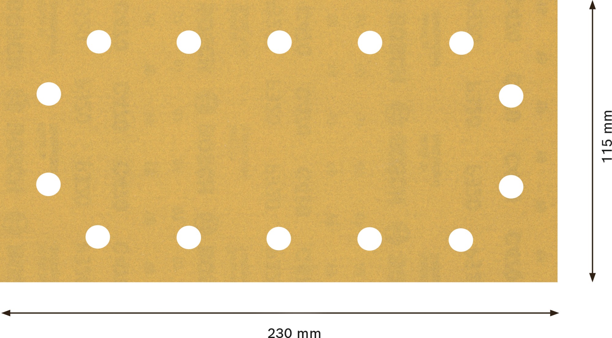 Papel de lija EXPERT C470 con 14 orificios para lijadoras orbitales 115 x 230 mm, G 320 10 unidades