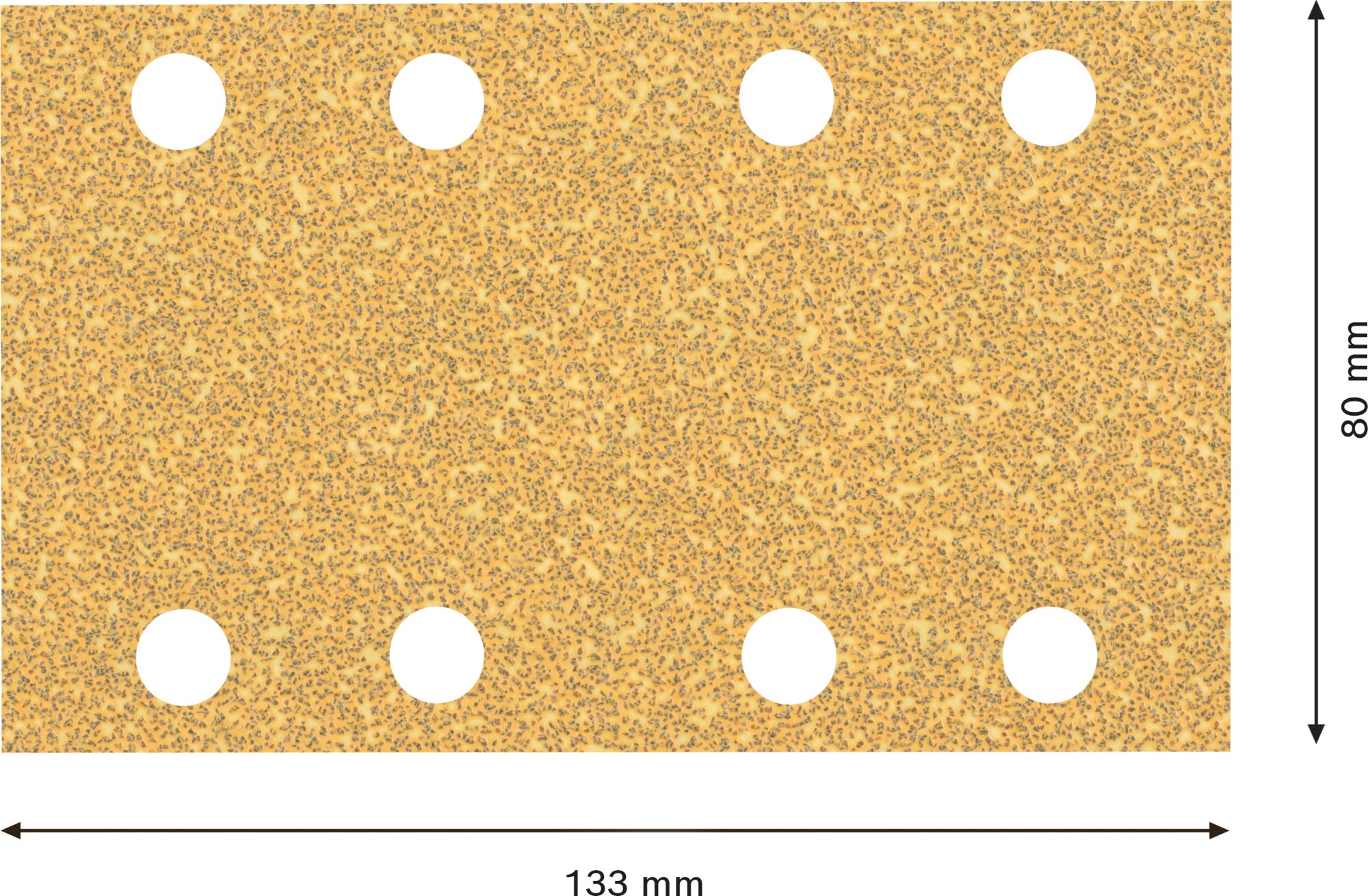 Papel de lija EXPERT C470 con 8 orificios para lijadoras orbitales 80 x 133 mm, G 40 10 unidades
