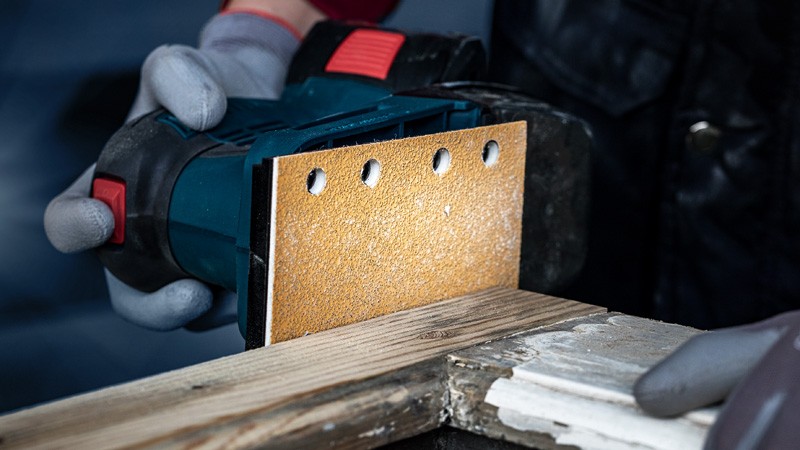 Papel de lija EXPERT C470 con 8 orificios para lijadoras orbitales 80 x 133 mm, G 180 10 unidades