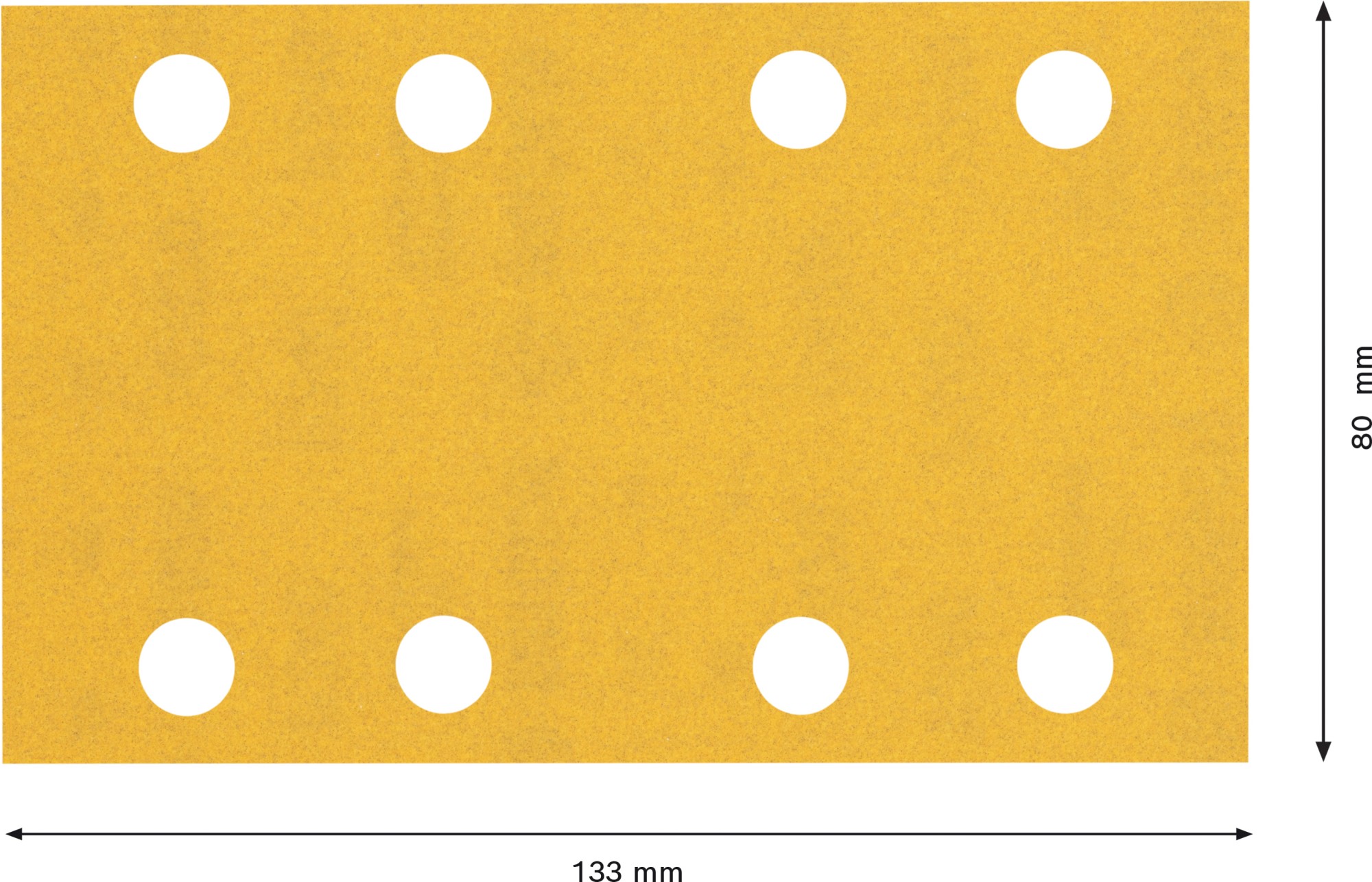 Papel de lija EXPERT C470 con 8 orificios para lijadoras orbitales 80 x 133 mm, G 240 10 unidades