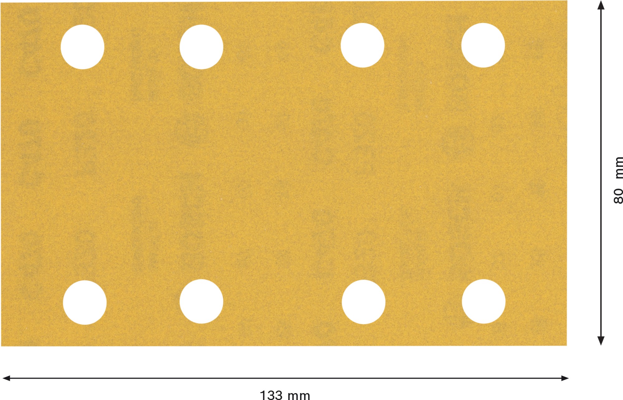 Papel de lija EXPERT C470 con 8 orificios para lijadoras orbitales 80 x 133 mm, G 320 10 unidades