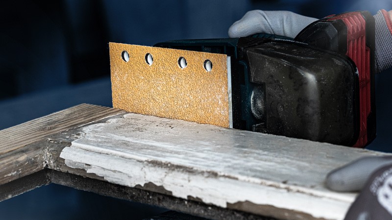 Papel de lija EXPERT C470 con 8 orificios para lijadoras orbitales 80 x 133 mm, G 400 10 unidades