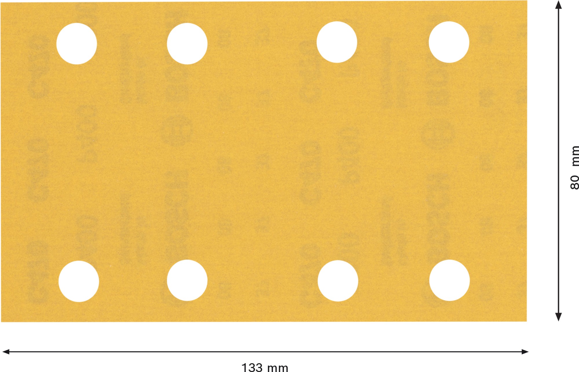 Papel de lija EXPERT C470 con 8 orificios para lijadoras orbitales 80 x 133 mm, G 400 10 unidades