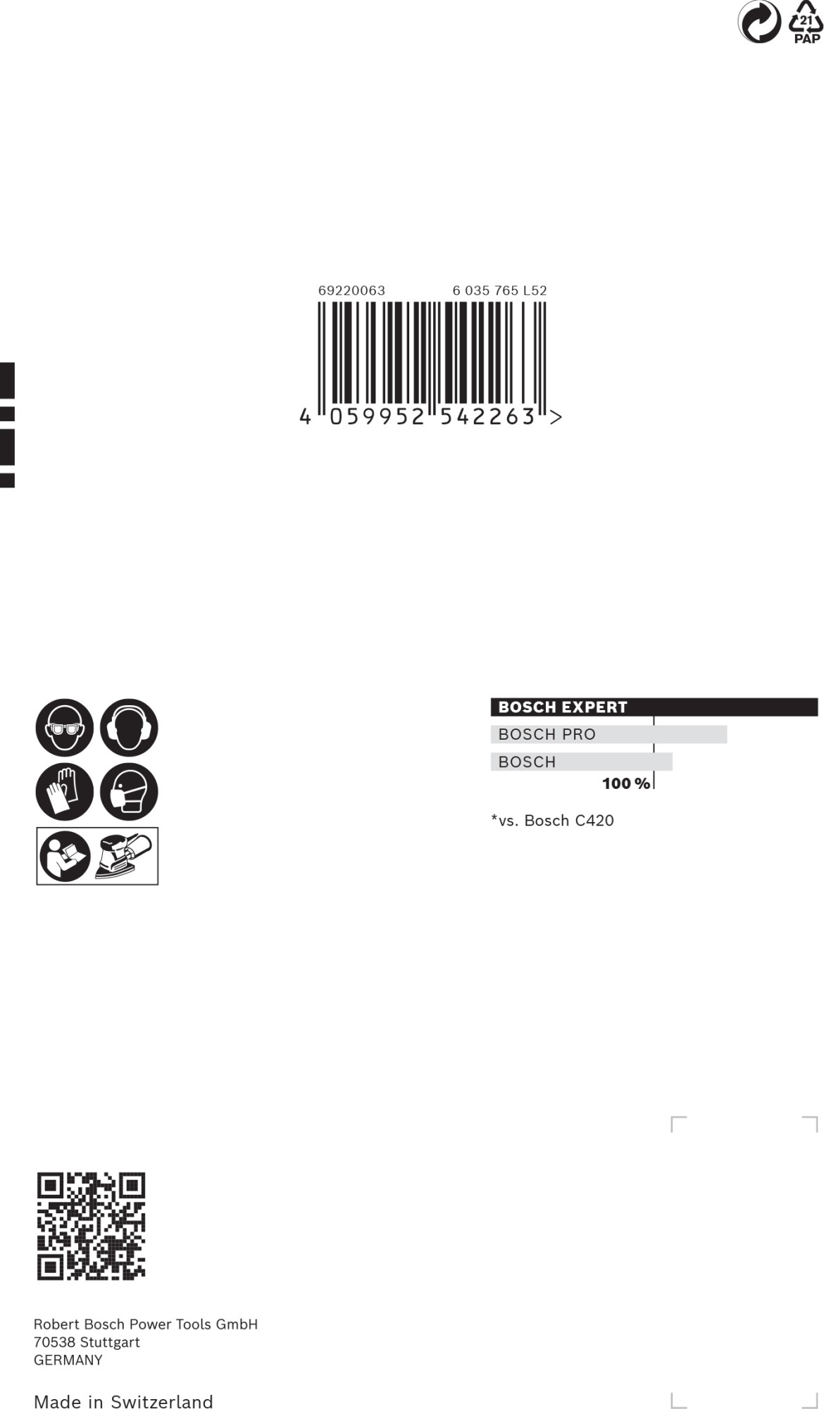 Papel de lija EXPERT C470 con 11 orificios para multilijadoras de 102 x 62 mm, 93 mm, G 120, 10 unidades