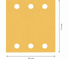 Papel de lija EXPERT C470 con 6 orificios para lijadoras orbitales 115 x 107 mm, G 120 10 unidades