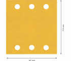 Papel de lija EXPERT C470 con 6 orificios para lijadoras orbitales 115 x 107 mm, G 240 10 unidades