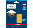 Papel de lija EXPERT C470 con 6 orificios para lijadoras orbitales 115 x 107 mm, G 240 10 unidades
