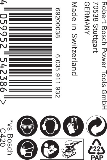 Rollo de papel de lija EXPERT C470 para lijado manual de 115 mm, 5 m, G 180