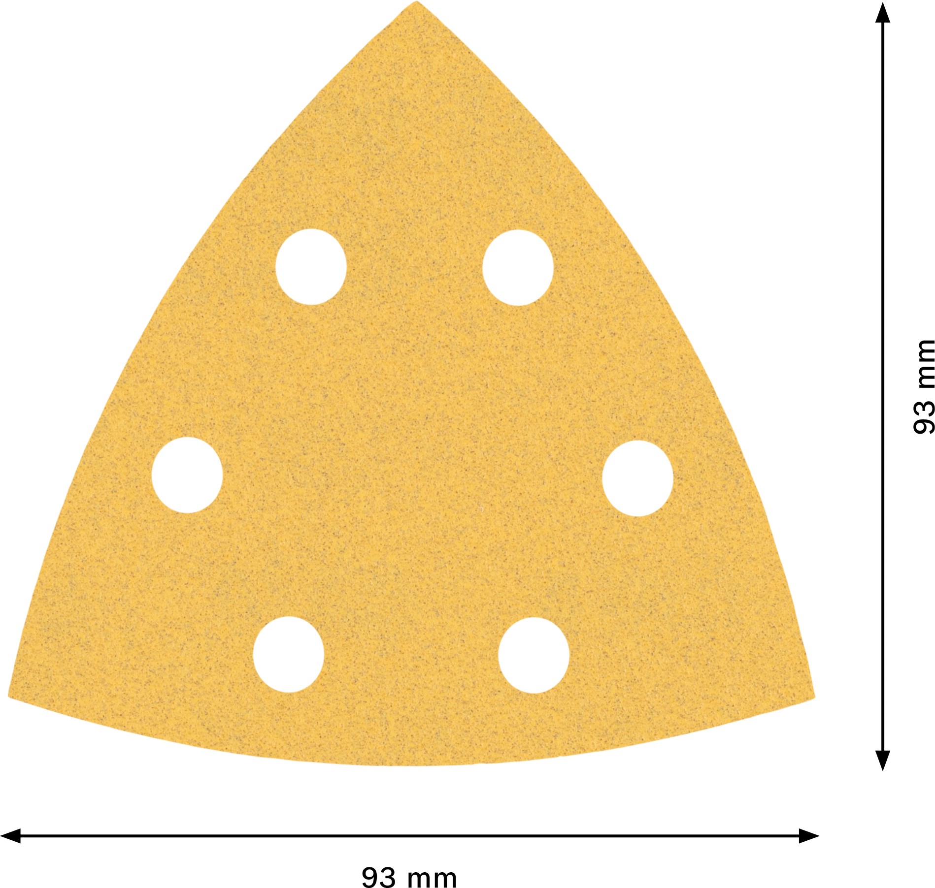 Papel de lija EXPERT C470 para lijadoras delta de 93 mm, G 120, 50 unidades