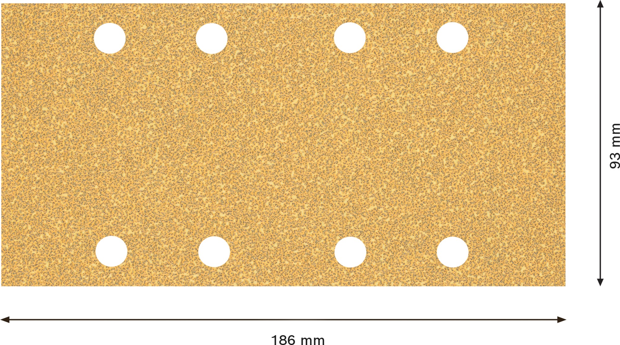 Papel de lija EXPERT C470 con 8 orificios para lijadoras orbitales 93 x 186 mm, G 40 50 unidades