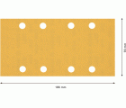 Papel de lija EXPERT C470 con 8 orificios para lijadoras orbitales 93 x 186 mm, G 180 50 unidades