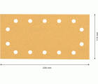 Papel de lija EXPERT C470 con 14 orificios para lijadoras orbitales 115 x 230 mm, G 100 50 unidades