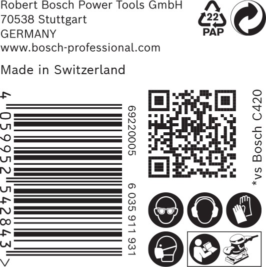 Papel de lija EXPERT C470 con 14 orificios para lijadoras orbitales 115 x 230 mm, G 120 50 unidades